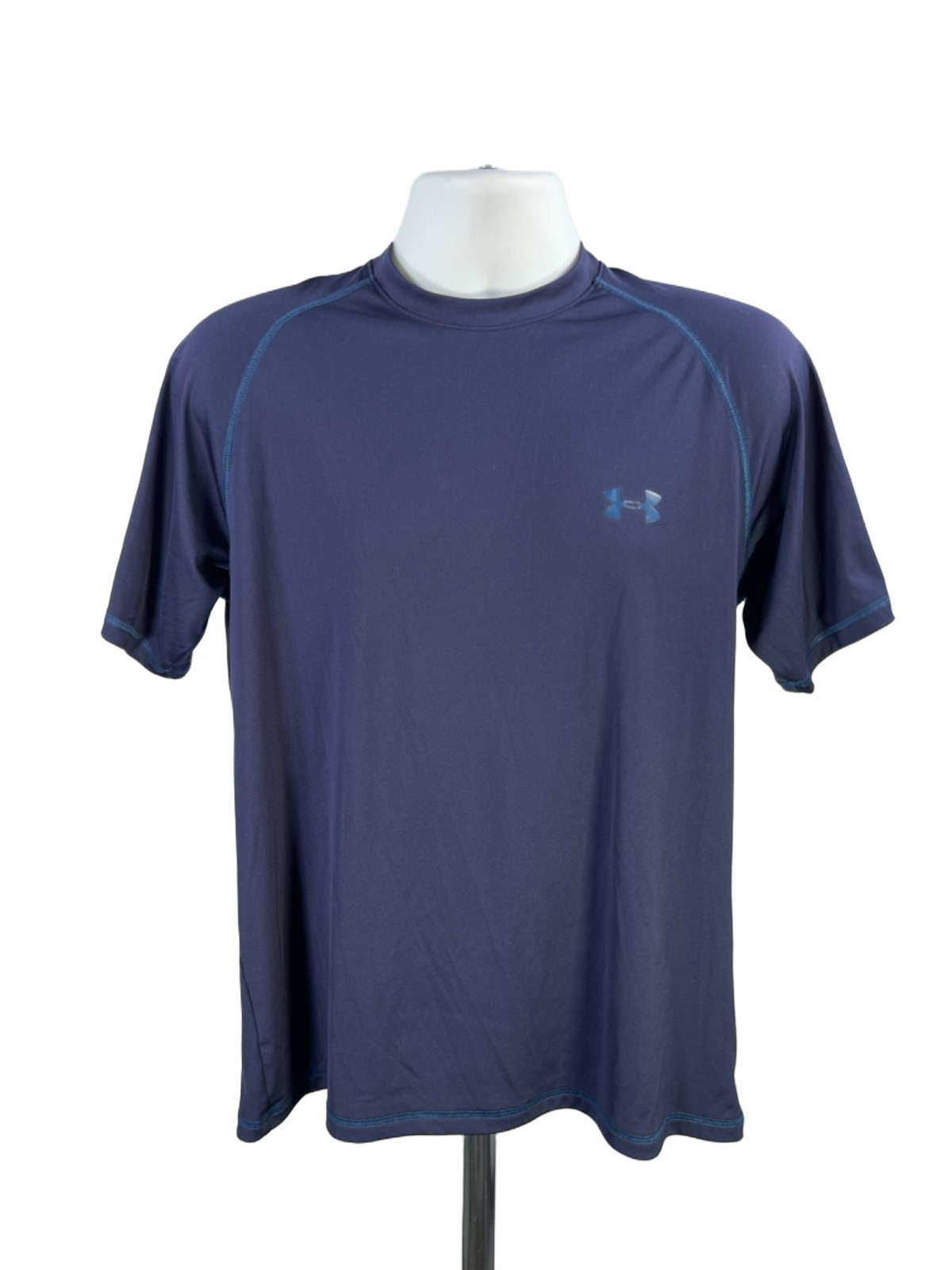 Under Armour Men's Navy Blue Heatgear Loose Short Sleeve Athletic Shirt - M gallery