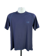 Under Armour Men’s Navy Blue Heatgear Loose Short Sleeve Athletic Shirt – M