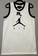 New Nike Air Jordan Jumpman AIR MESH JERSEY Men’s Sm White Black Center Logo NWT