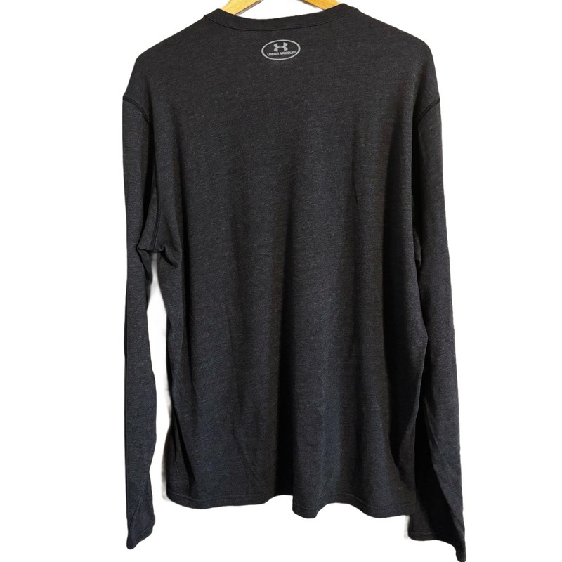 🔥RARE Under Armour 3 Button Charcoal Gray Henley Size XL gallery