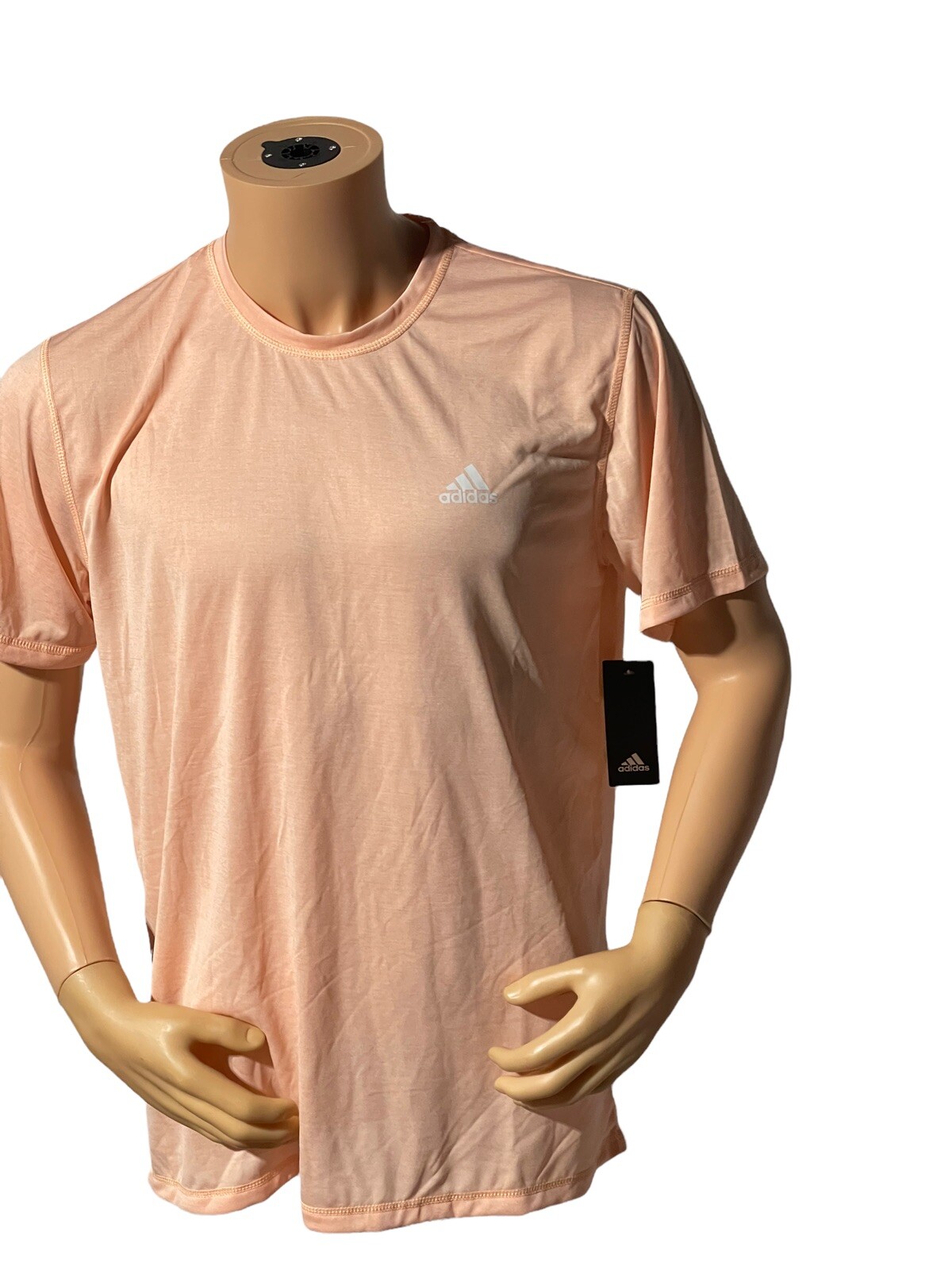 Adidas Mens tech Heather peach tee shirt size Large gallery
