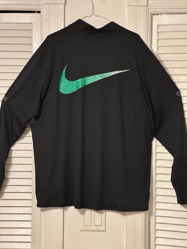 Nike EK Collection Mens Running Dri-Fit Long Sleeve Reflective Shirt ~ Black XXL gallery
