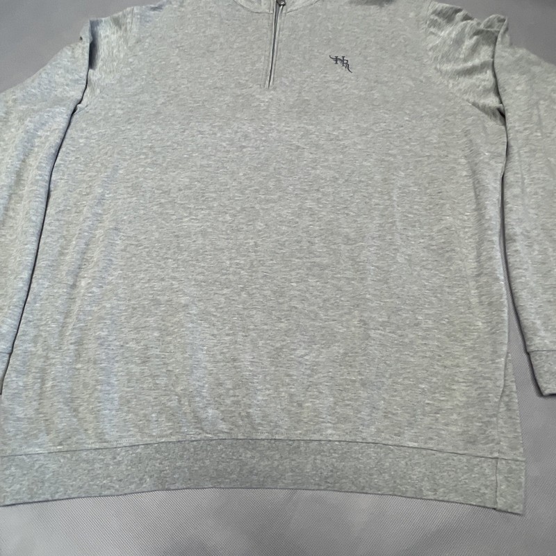 Peter Millar Men's Gray 1/4 Zip Pullover Performance Golf 2XL Hawks Ridge CC gallery