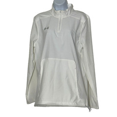 Under Armour Pullover Mens S White 1/4 Zip Qualifier Novelty Loose All Season
