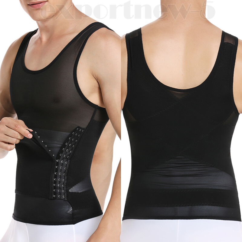 Men Compression Shirt Sleeveless Body Shaper Base Layer Slimming Tank Tops Vest gallery