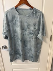 Lululemon Airflow Pocket Tee Men’s Large Blue Tie Dye Quick Dry Shirt L