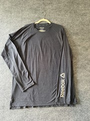 Reebok Long Sleeve Grey Activewear Mens Shirt XL