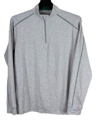 tasc Performance 1/4 Zip Mens Medium Gray Stretch Bamboo Activewear Pullover