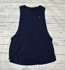 TLF Men’s Athletic Sleeveless Performance Tank Top Gym Workout Size L Navy Blue