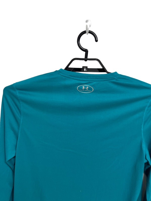 Under Armour Men's Long Sleeve Locker Tee 2.0 Teal Green Crew Neck Tee Size SM gallery