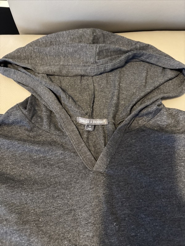 Threads 4 Thought Lightweight Grey Hooded Long sleeve Shirt Men’s Medium gallery