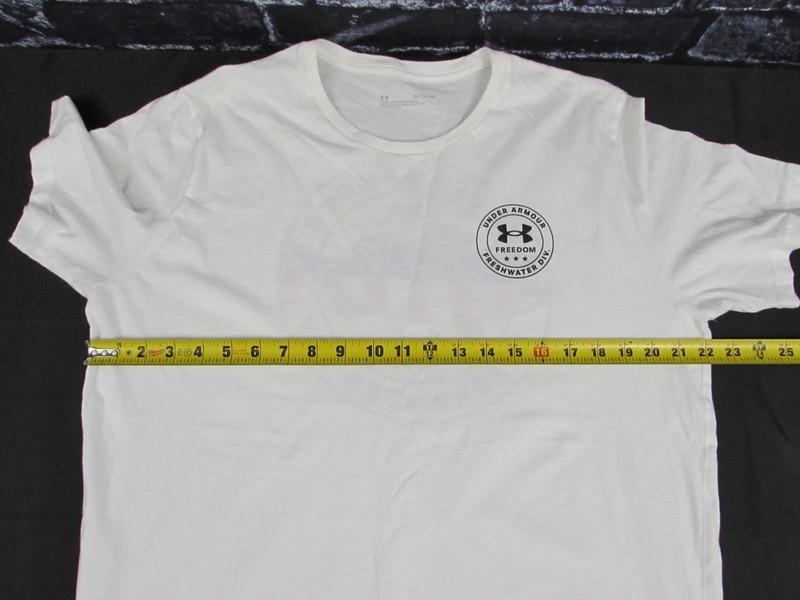 Under Armour Freedom Freshwater Division Bass T Shirt Men’s XL Loose Fit White gallery