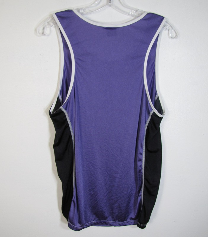 AussieBum Men's Medium Purple Black Stretch Nylon Athletic Tank Top gallery