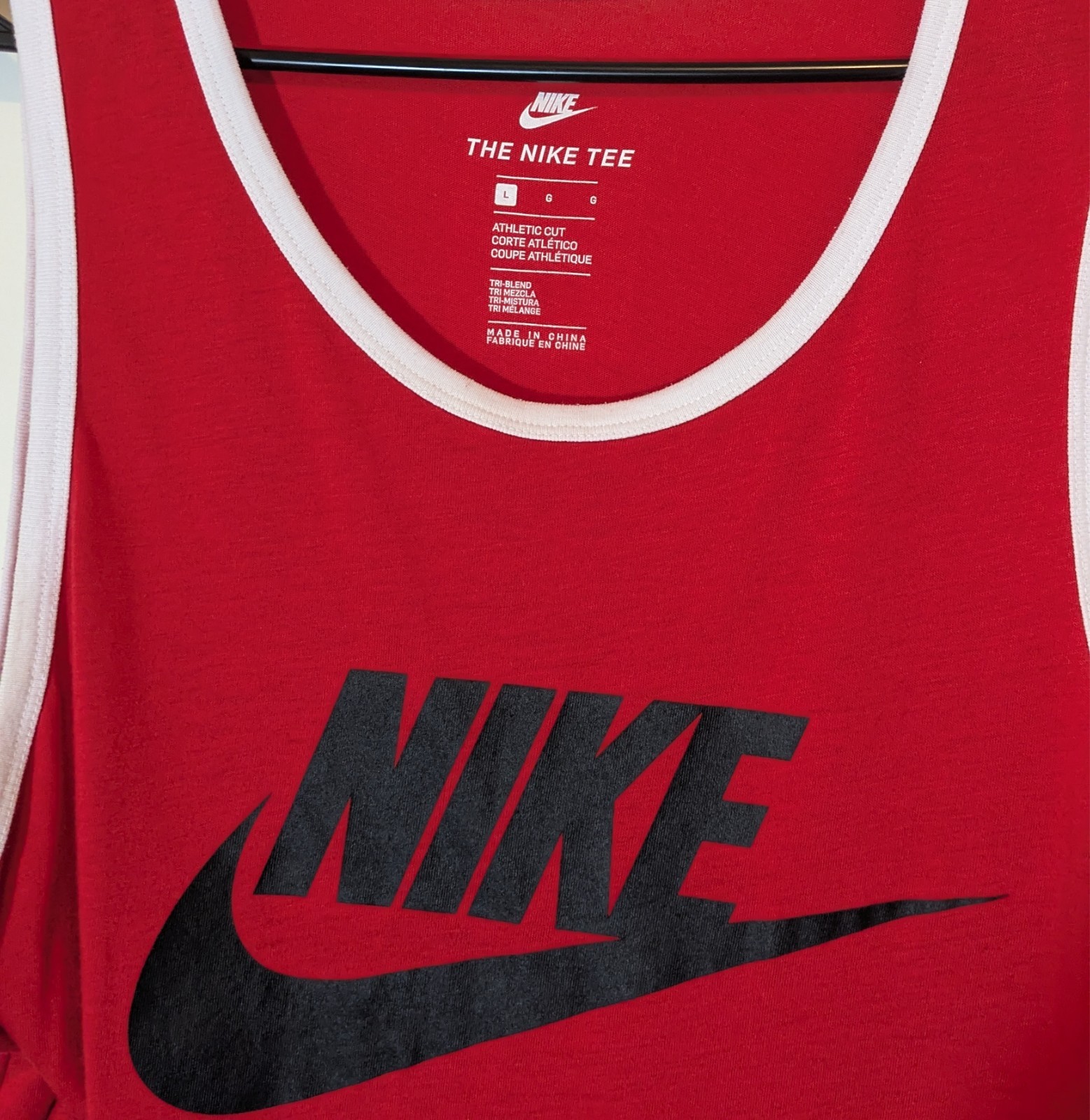Nike ACE Logo Men's Tank Top Size Large Athletic Red White Black 779234-657 gallery