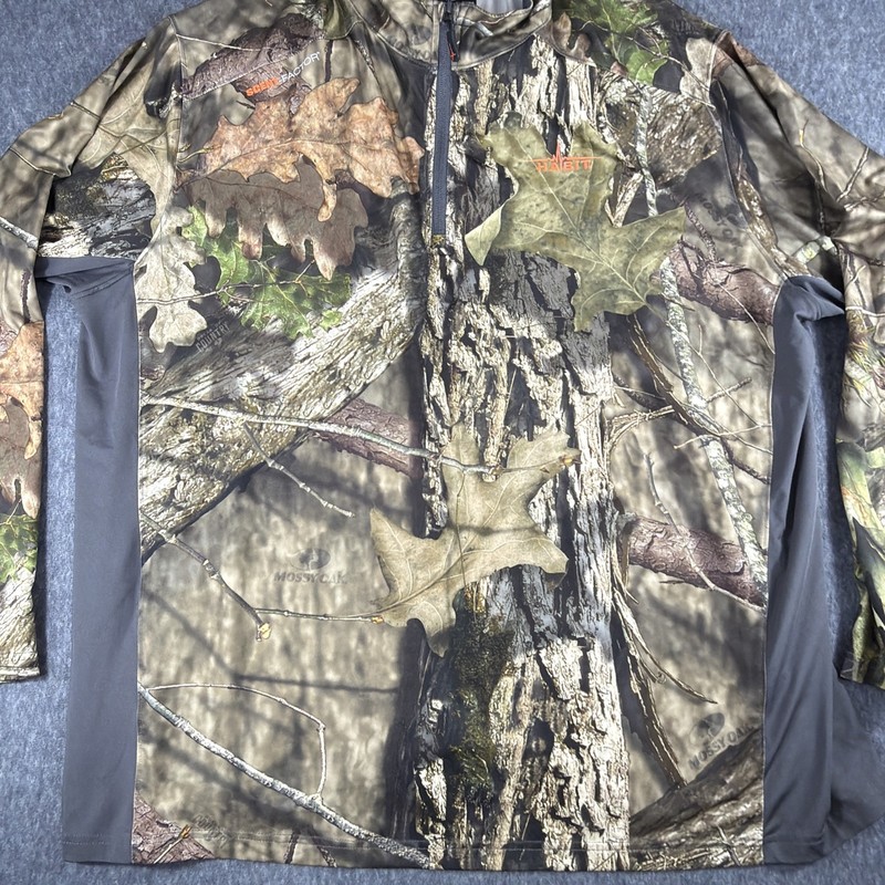 Habit Camo Mossy Oak Sweatshirt Mens XXL 1/4 Zip Pullover Scent-Factor Hunting gallery