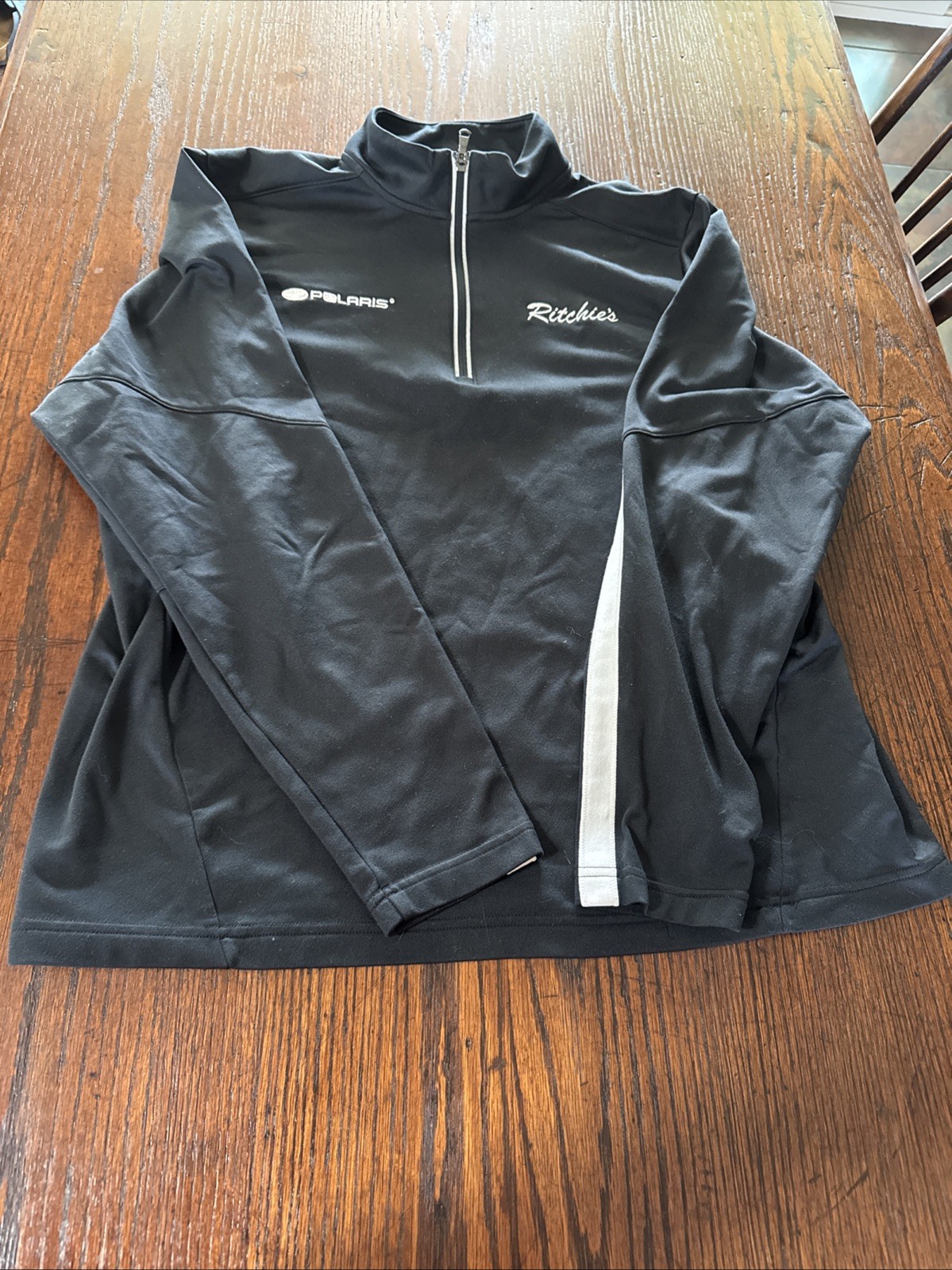 Under Armour Men's Large 1/4 Zip Black Long Sleeve Loose Fit Embroidered POLARIS gallery