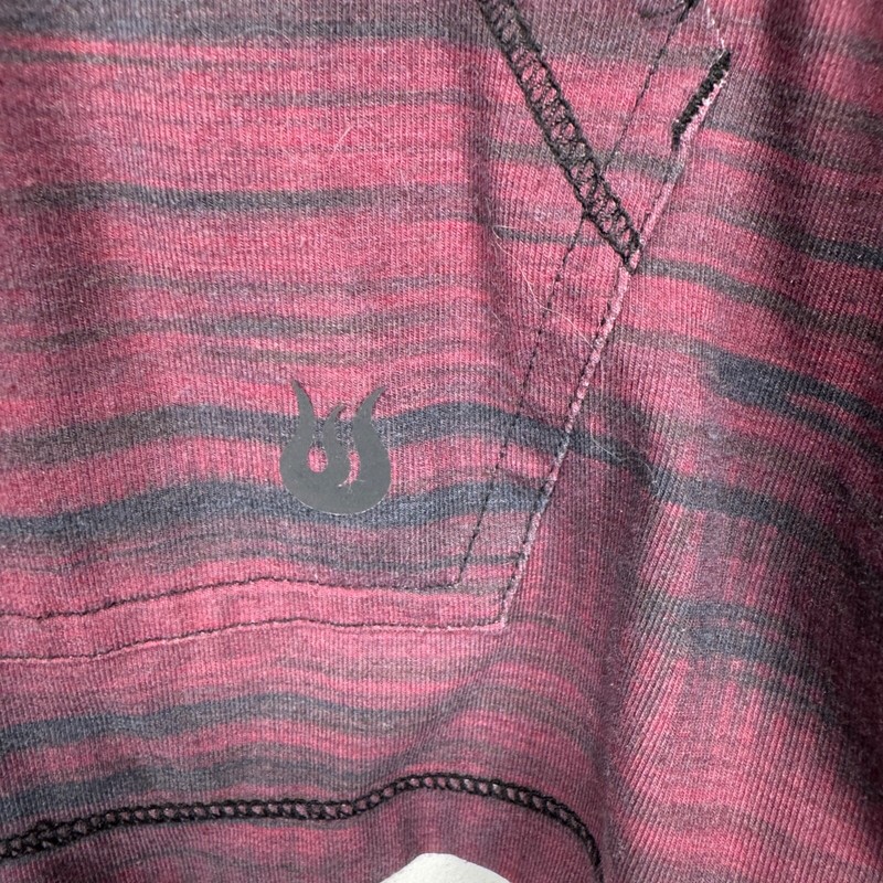 Solfire Quarter Zip Hoodie Pullover Men Large Pink Gray Stretch Hood Wicking gallery