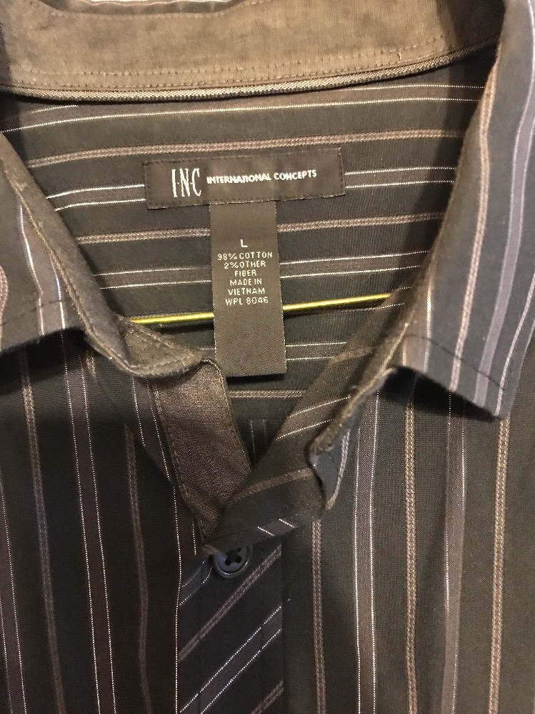 I•N•C International Concepts Long Sleeve striped shirt Men's size L Ships N 24h gallery