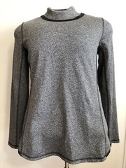 Tech Gear Elements Series Mens Large Grey Black Textured Longsleeve Top Stretch
