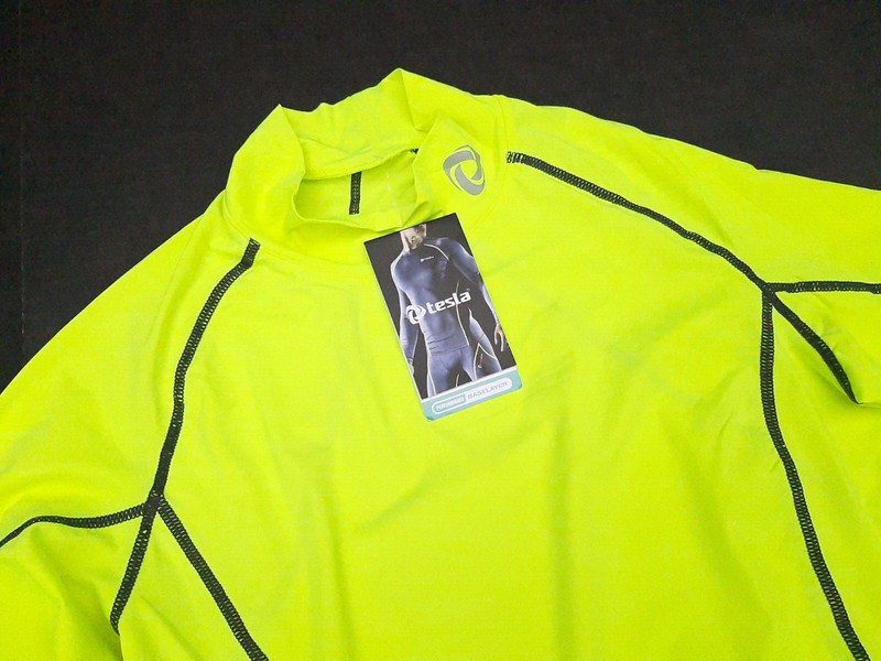 MEN'S TESLA PERFORMANCE LONG SLEEVE BASE LAYER T HYPER DRI T SHIRT Small Neon gallery