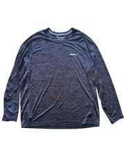 Eddie Bauer FreeDry Shirt Mens 2XL Gray Performance Long Sleeve Hiking Outdoor
