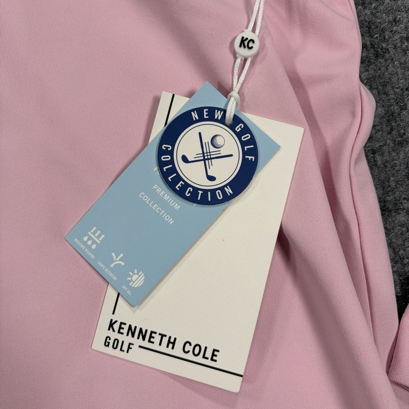 NWT Kenneth Cole Golf 1/4 Zip Pullover Mens XL Pink Stretch Wicking Performance gallery