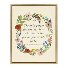Kate & Laurel Sylvie “The Only Person” Framed Canvas Wall Art by Mia Charro, 18x