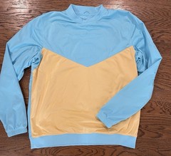 Nike Shield Victory Golf Men’s Pullover Crew Shirt Blue Yellow Medium Ice Cream