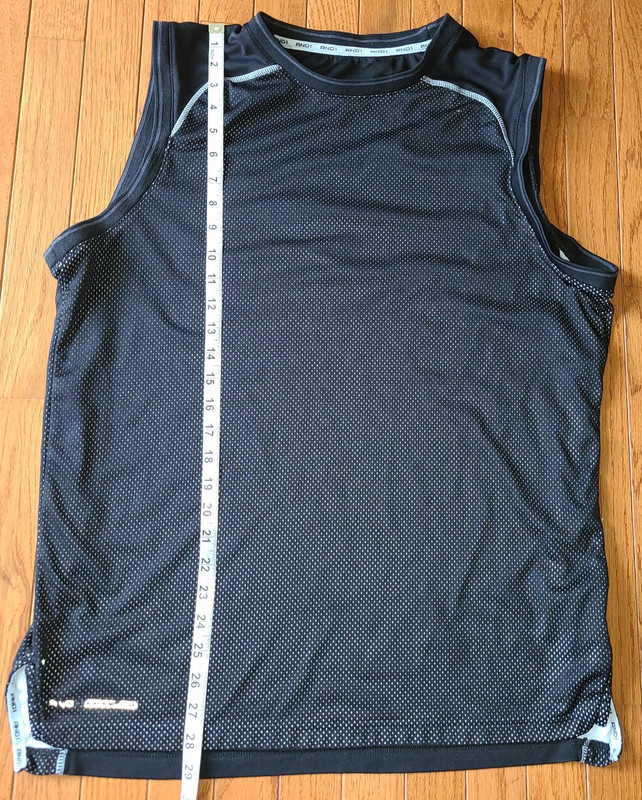 VTG AND1 Basketball Jersey Men's Lg Mesh Embroidered Tank Top Y2K Black Grey gallery