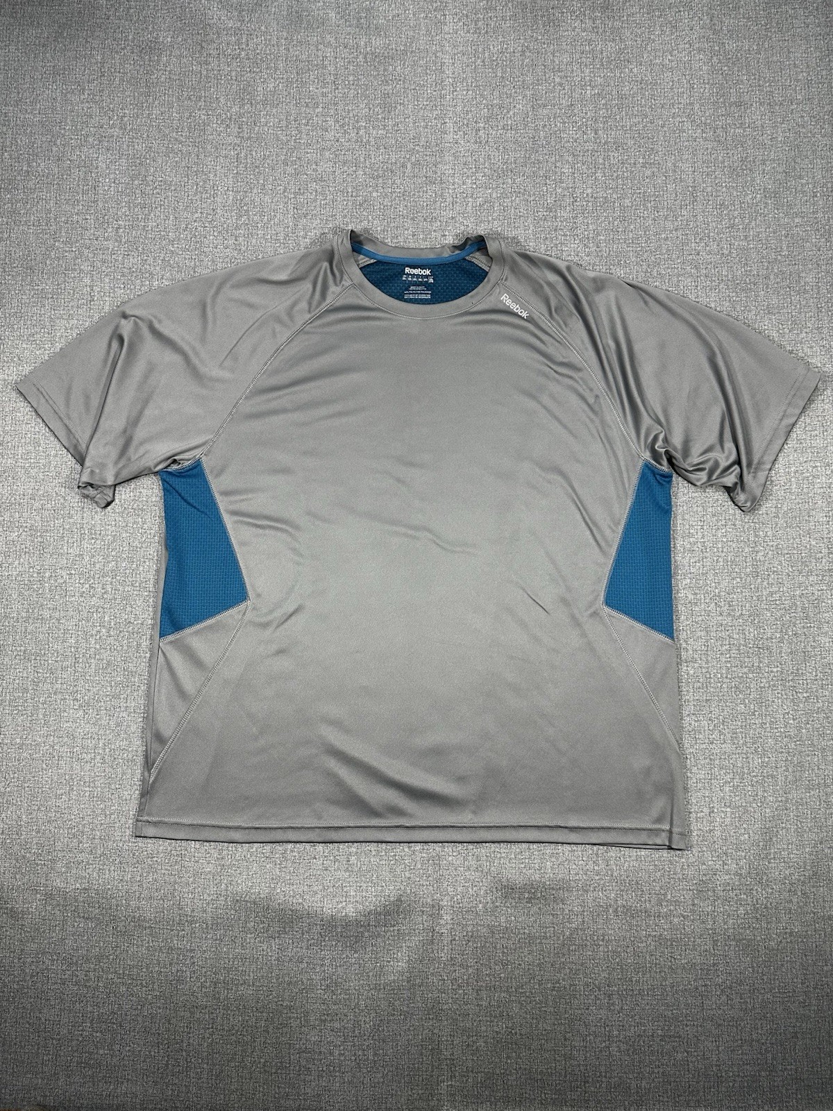 Reebok Athletic Performance T-Shirt Gray Blue XXL Polyester Activewear gallery