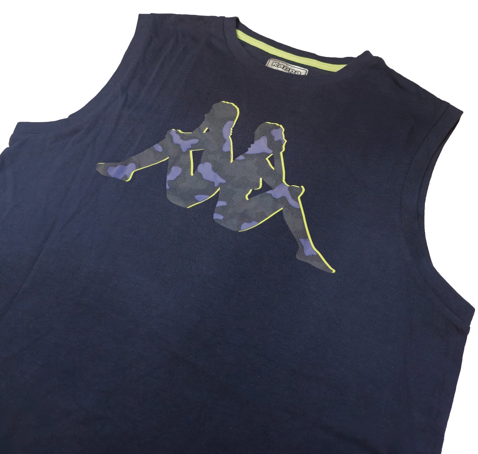 Kappa Sleeveless Activewear Top Men's Dark Blue Fitted Tank Top Size S Polyester gallery