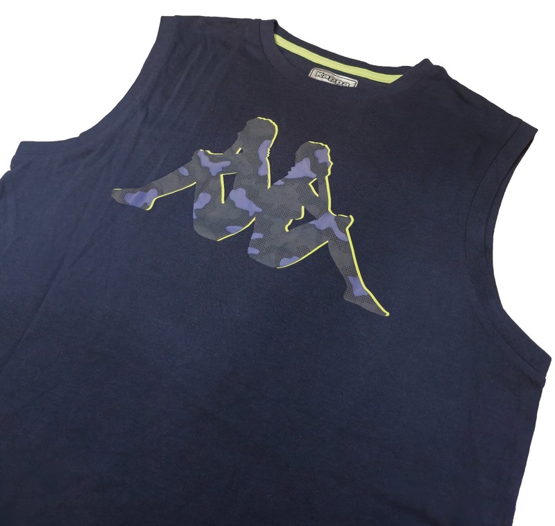 Kappa Sleeveless Activewear Top Men's Dark Blue Fitted Tank Top Size S Polyester gallery