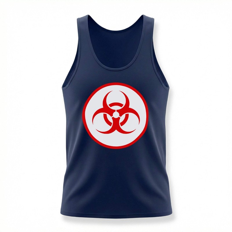 Biohazard Red Warning Symbol Tank Top | Danger Science Unisex Tee Red gallery