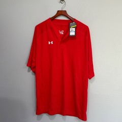 Under Armour Mens XL HeatGear Baseball 2-Button Jersey Red NWT