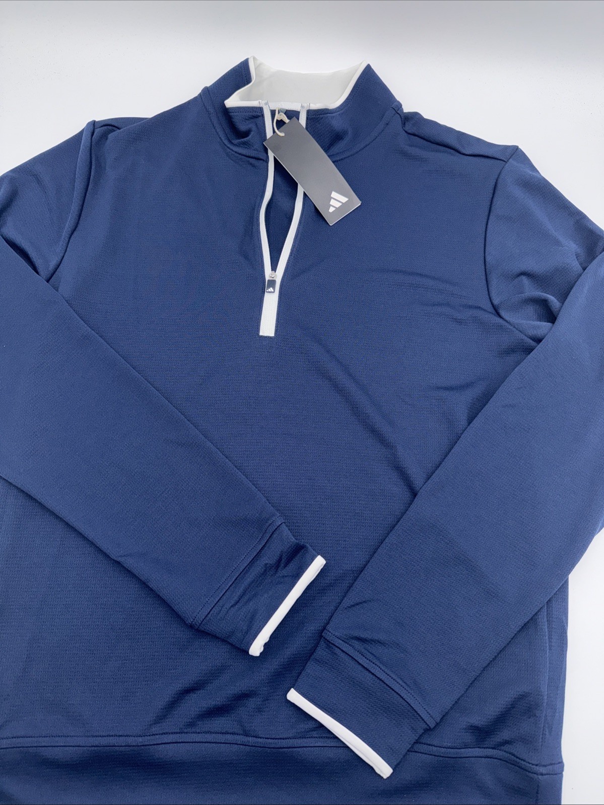 $70 Adidas Men’s Lightweight Half Zip Top - Navy - Small - New With Tags gallery