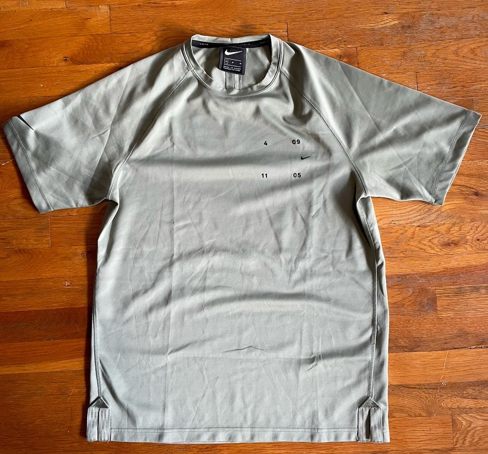 Nike Tech Pack Bonded Shirt Jade Stone Black Men M BV4441-371 Short Sleeve