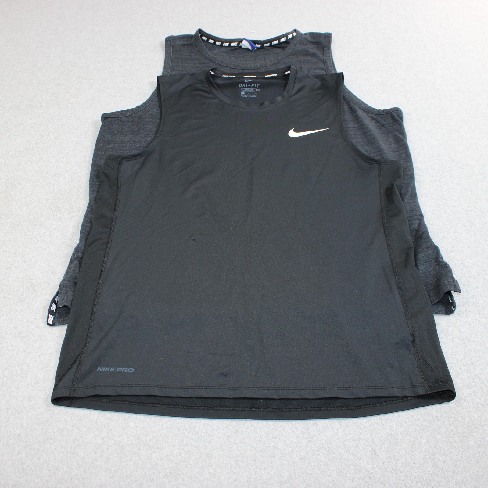 Nike Dri-FIT Pro Tank Top Mens Large Black Sleeveless Training Gym Workout Lot gallery