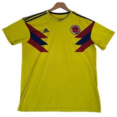 Adidas Colombia Soccer Jersey Mens L Yellow Climalite National Team Football