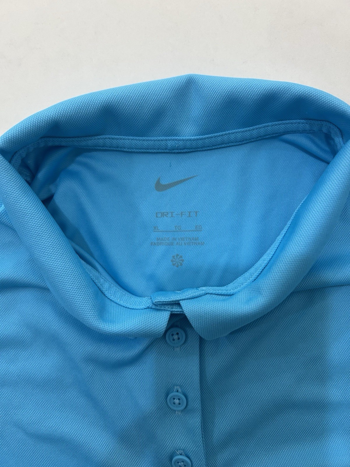 Nike Golf Dri-FIT Mens M Blue Short Sleeve Polo Shirt Athletic Moisture Wicking gallery