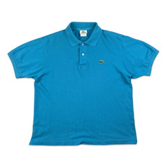Y2K Lacoste Blue Polo Shirt Large