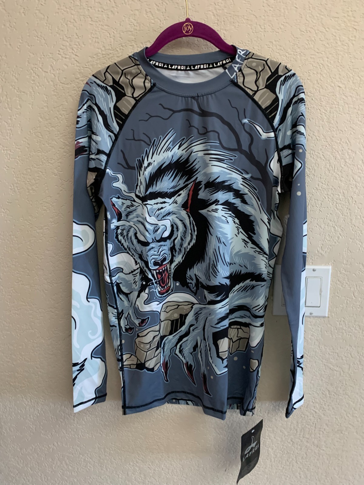 LAFROI Men's Long Sleeve UPF 50+ Baselayer Wolf Size M NWT gallery