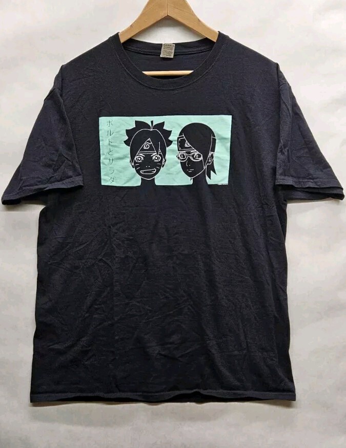 Boruto & Sarada Naruto Graphic Mens Unisex T-Shirt Size L Anime