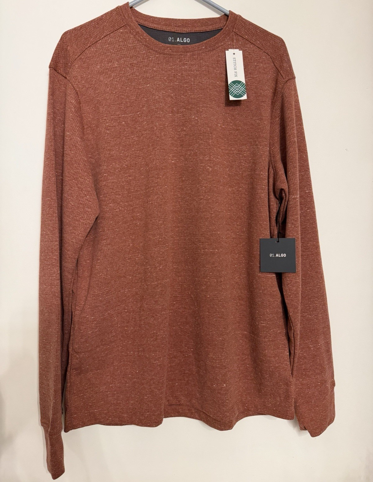 01.Algo “Denver” Performance Thermal Crew Mens XL Red Stitch Fix NWT Long Sleeve gallery