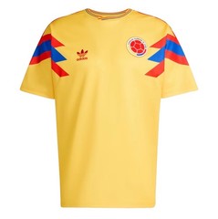 adidas Men’s Colombia Soccer Away Jersey 1990 Yellow 3XL Crew Neck World Cup