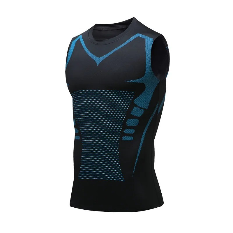Men Compression Shirt Version Ionic Shaping Sleeveless Vest Sport Tank Top S-2XL gallery