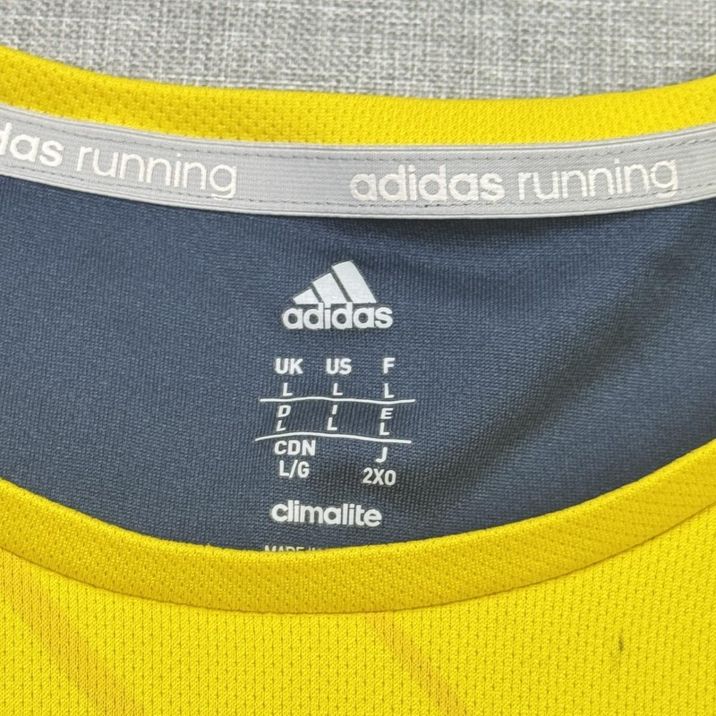 Adidas 2016 Boston Marathon T-Shirt Mens L Yellow Jersey Short Sleeve Running gallery