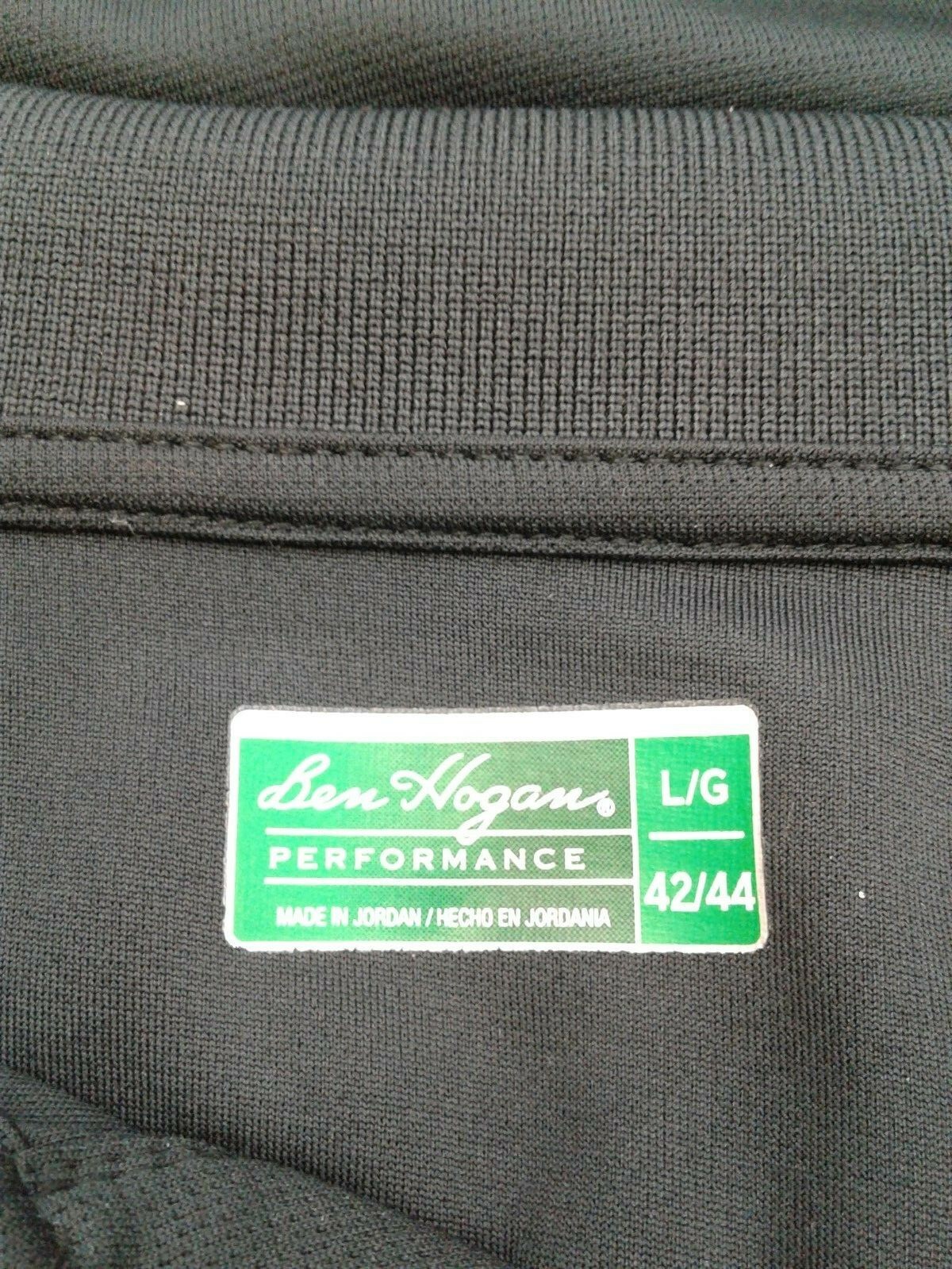 Ben Hogan Performance Polo Black w/Blue Geometric Design on Front Size L/G 42/44 gallery