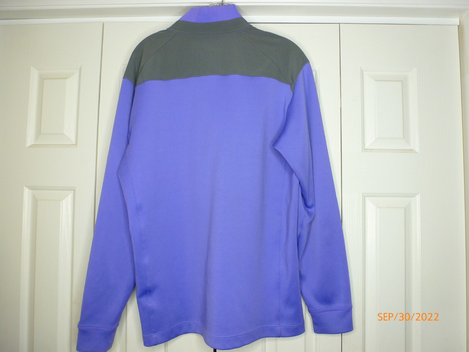 men's Nike tour performance 1/2 zip pullover lavender and gray medium gallery