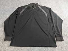 Tommy Armour 1/4 Zip Pullover Mens Large Black Dri Logic Long Sleeve Lightweight