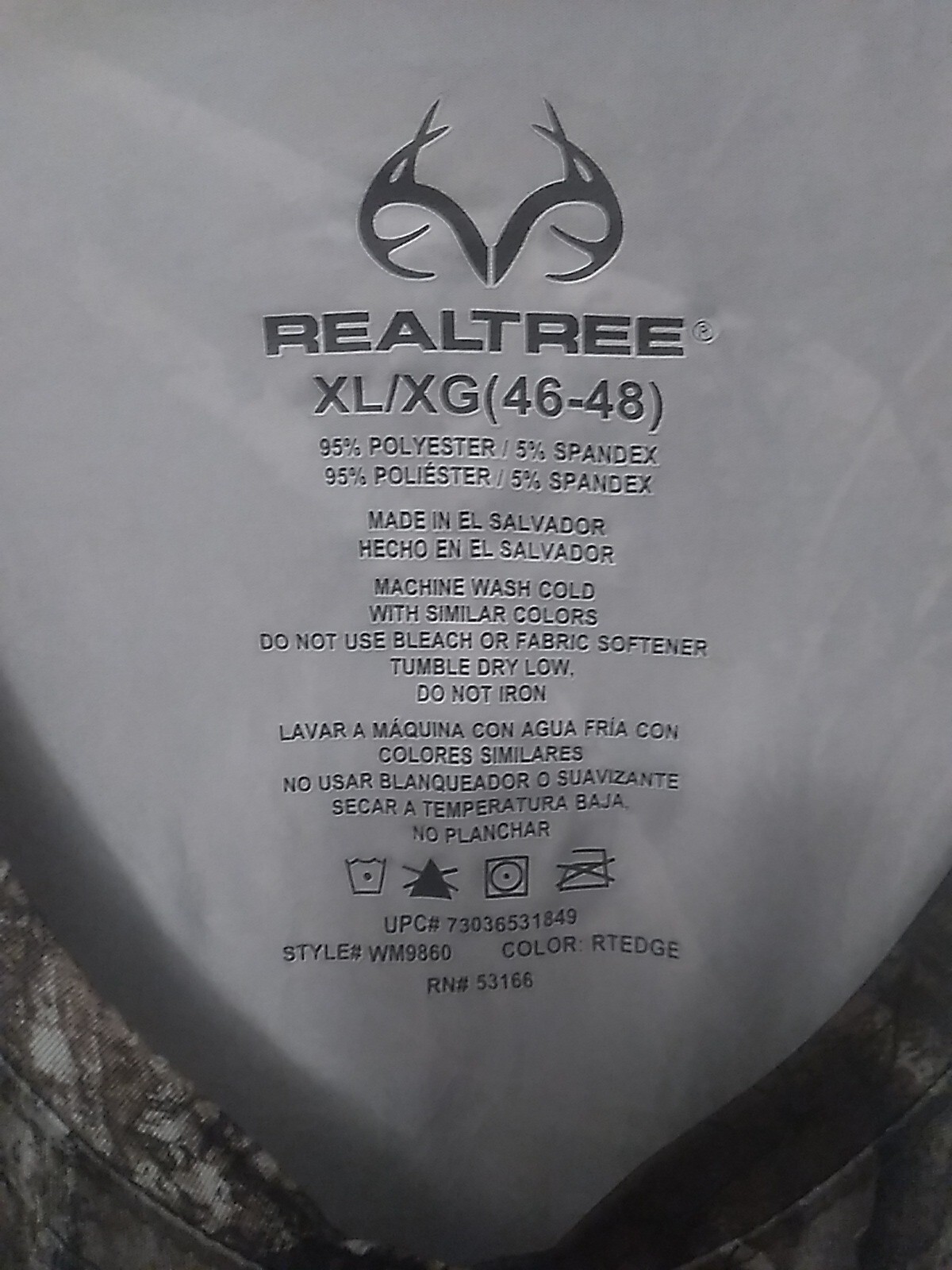 Realtree Compression Shirt Men's XL Edge Camoflauge Camo Outdoors Hunting Wear gallery